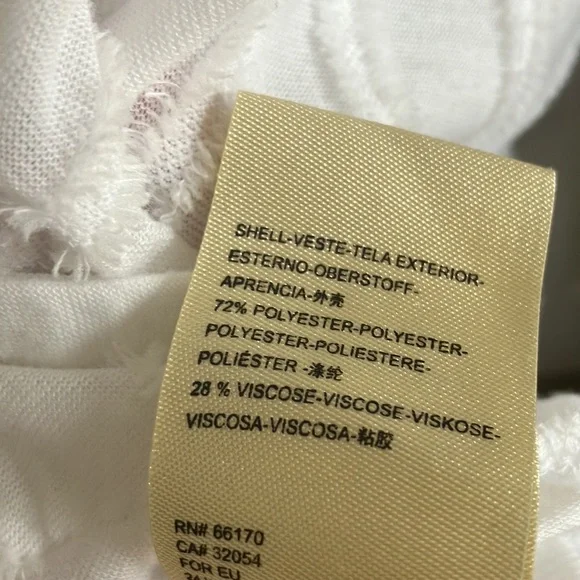 SOLD Mauve by Anthropologie XS white Faux Wrap blouse gauze like top beach vibes - Picture 7 of 9